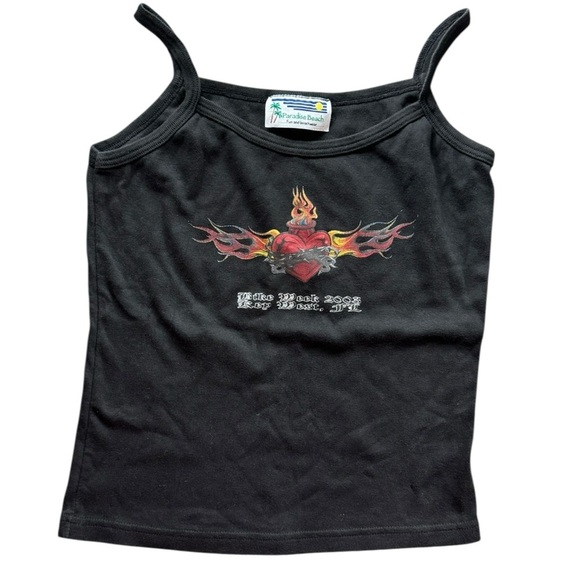 Vintage 2003 Bike Week Flame Baby Tank size Small - Picture 4 of 7